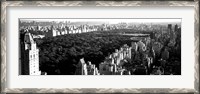 Framed High angle view of buildings in a city, Central Park, Manhattan, NY