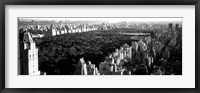 Framed High angle view of buildings in a city, Central Park, Manhattan, NY