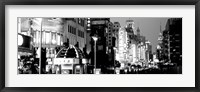 Framed Signboards in a street lit up at dusk, Nanjing Road, Shanghai, China