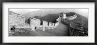 Framed Great Wall Of China, Mutianyu, China BW