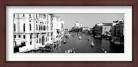 Framed High angle view of gondolas in a canal, Grand Canal, Venice, Italy
