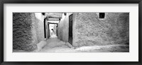 Framed Medina Old Town, Marrakech, Morocco (black & white)