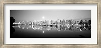 Framed Vancouver Skyline, British Columbia, Canada BW