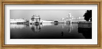 Framed Temple at the waterfront, Golden Temple, Amritsar, Punjab, India