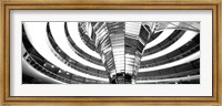 Framed Interiors of a government building, The Reichstag, Berlin, Germany BW