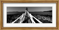Framed Marshall Point Lighthouse, built 1832, rebuilt 1858, Port Clyde, Maine