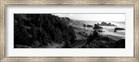 Framed Highway along a coast, Highway 101, Pacific Coastline, Oregon