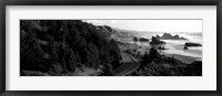 Framed Highway along a coast, Highway 101, Pacific Coastline, Oregon