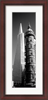 Framed Columbus Tower, Transamerica Pyramid, San Francisco, California