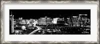 Framed City lit up at night, Las Vegas, Nevada