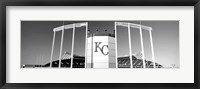 Framed Baseball stadium, Kauffman Stadium, Kansas City, Missouri