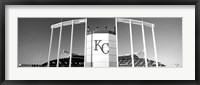 Framed Baseball stadium, Kauffman Stadium, Kansas City, Missouri