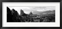 Framed Garden of The Gods, Colorado Springs, Colorado (black & white)