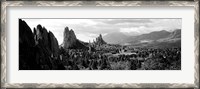 Framed Garden of The Gods, Colorado Springs, Colorado (black & white)