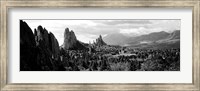 Framed Garden of The Gods, Colorado Springs, Colorado (black & white)