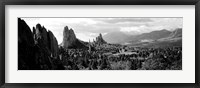 Framed Garden of The Gods, Colorado Springs, Colorado (black & white)