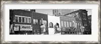 Framed Neon signs on buildings, Nashville, Tennessee BW