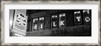 Framed Pub lit up at night, Silky O'Sullivan's, Beale Street, Memphis, Tennessee
