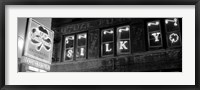 Framed Pub lit up at night, Silky O'Sullivan's, Beale Street, Memphis, Tennessee