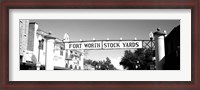 Framed Signboard over a street, Fort Worth Stockyards, Fort Worth, Texas