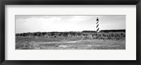 Framed Lighthouse on the coast, Cape Hatteras Lighthouse, Outer Banks, North Carolina