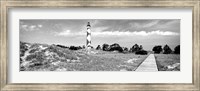 Framed Cape Lookout Lighthouse, Outer Banks, North Carolina