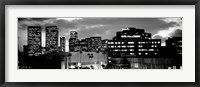 Framed Building lit up at night in a city, Century City, Beverly Hills, California