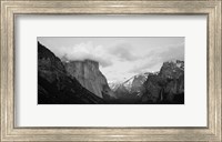 Framed Clouds over mountains, Yosemite National Park, California