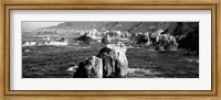 Framed Rock formations on the beach, Big Sur, Garrapata State Beach, California