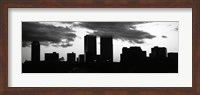 Framed Silhouette of skyscrapers in a city, Century City, City Of Los Angeles, California
