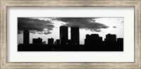 Framed Silhouette of skyscrapers in a city, Century City, City Of Los Angeles, California
