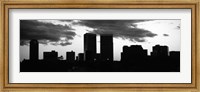 Framed Silhouette of skyscrapers in a city, Century City, City Of Los Angeles, California