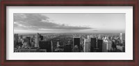 Framed Cityscape at sunset, Central Park, East Side of Manhattan, NY