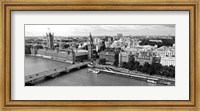 Framed Houses of Parliament, Thames River, City of Westminster, London, England
