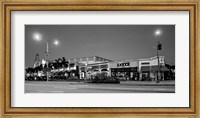 Framed Night scene of Downtown Culver City, Culver City, Los Angeles County, California