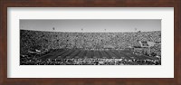 Framed Football stadium full of spectators, Los Angeles Memorial Coliseum, California
