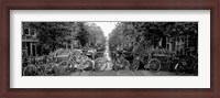 Framed Bikes in Amsterdam, Netherlands (black & white)