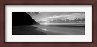 Framed Kalalau Beach Sunset, Na Pali Coast, Hawaii,