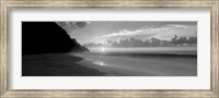 Framed Kalalau Beach Sunset, Na Pali Coast, Hawaii,
