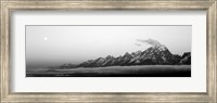 Framed Teton Range Grand Teton National Park WY BW