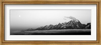 Framed Teton Range Grand Teton National Park WY BW