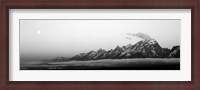 Framed Teton Range Grand Teton National Park WY BW