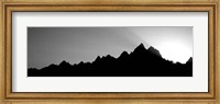 Framed Sunset Teton Range Grand Teton National Park WY USA