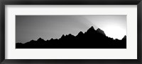 Framed Sunset Teton Range Grand Teton National Park WY USA
