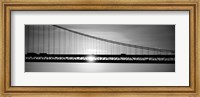 Framed Sunrise Bay Bridge San Francisco BW
