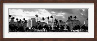Framed Buildings Lit Up At Dusk, Ocean Drive, Miami Beach, Florida