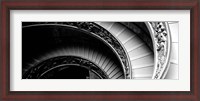 Framed Spiral Staircase, Vatican Museum, Rome, Italy BW