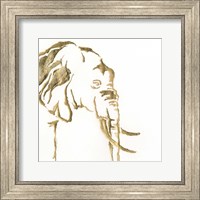 Framed Gilded Elephant
