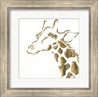Framed Gilded Giraffe