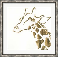 Framed Gilded Giraffe